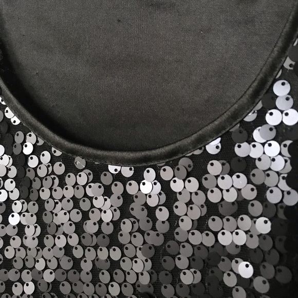 Black Heavy Duty Sequin Tank Top - Picture 5 of 7